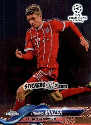 Sticker Thomas Müller - UEFA Champions League Chrome 2017-2018 - Topps