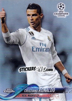 Sticker Cristiano Ronaldo - UEFA Champions League Chrome 2017-2018 n. 100iv - Topps