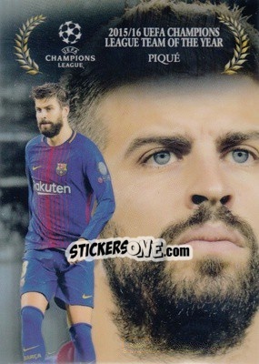 Sticker Gerard Piqué - UEFA Champions League Chrome 2017-2018 n. AW-P - Topps