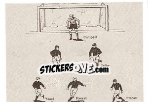 Sticker Lo schema di una formazione (Puzzle) - Inter Story Dal 1908 Al 1930 n. 20 - Masters Edizioni