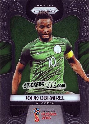 Sticker John Obi Mikel - FIFA World Cup Russia 2018. Prizm - Panini