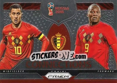 Figurina Romelu Lukaku / Eden Hazard - FIFA World Cup Russia 2018. Prizm - Panini