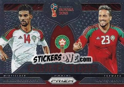 Sticker Mbark Boussoufa / Rachid Alioui - FIFA World Cup Russia 2018. Prizm - Panini