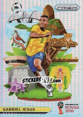 Figurina Gabriel Jesus - FIFA World Cup Russia 2018. Prizm - Panini