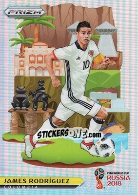 Sticker James Rodriguez - FIFA World Cup Russia 2018. Prizm - Panini