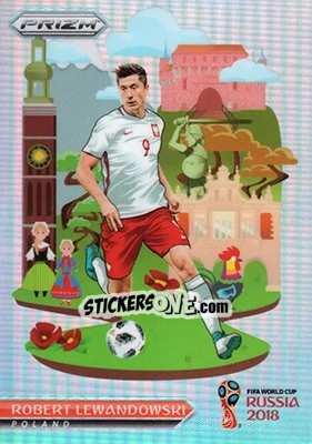 Sticker Robert Lewandowski - FIFA World Cup Russia 2018. Prizm - Panini