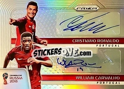 Sticker Cristiano Ronaldo / William Carvalho - FIFA World Cup Russia 2018. Prizm - Panini