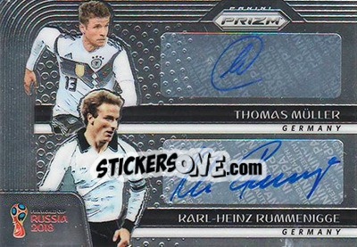 Figurina Karl-Heinz Rummenigge / Thomas Muller - FIFA World Cup Russia 2018. Prizm - Panini