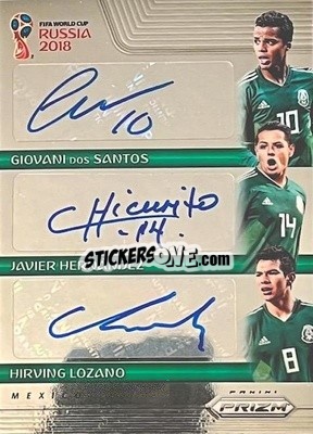 Figurina Giovani Dos Santos / Javier Hernandez / Hirving Lozano - FIFA World Cup Russia 2018. Prizm - Panini