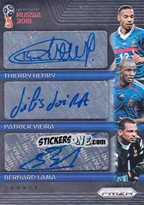 Figurina Thierry Henry / Patrick Vieira / Bernard Lama - FIFA World Cup Russia 2018. Prizm - Panini