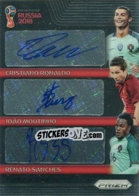 Figurina Cristiano Ronaldo / Joao Moutinho / Renato Sanches - FIFA World Cup Russia 2018. Prizm - Panini