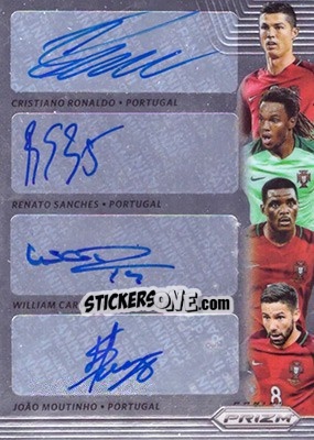 Sticker Cristiano Ronaldo / Renato Sanches / William Carvalho / Joao Moutinho - FIFA World Cup Russia 2018. Prizm - Panini