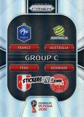 Sticker Australia / Denmark / France / Peru - FIFA World Cup Russia 2018. Prizm - Panini