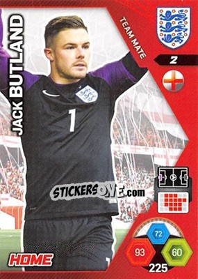 Sticker Jack Butland - England 2018. Adrenalyn XL n. 2 - Panini