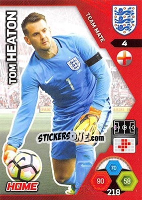Cromo Tom Heaton - England 2018. Adrenalyn XL n. 4 - Panini
