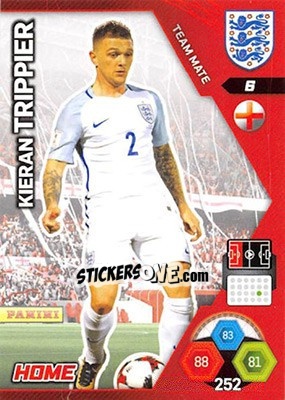 Sticker Kieran Trippier - England 2018. Adrenalyn XL n. 6 - Panini