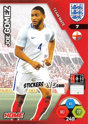 Sticker Joe Gomez - England 2018. Adrenalyn XL n. 7 - Panini