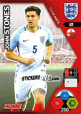 Sticker John Stones - England 2018. Adrenalyn XL n. 10 - Panini