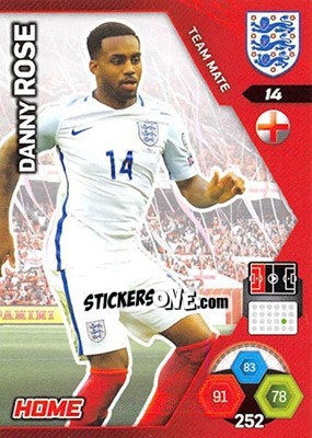 Sticker Danny Rose - England 2018. Adrenalyn XL n. 14 - Panini