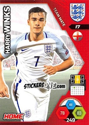 Cromo Harry Winks - England 2018. Adrenalyn XL n. 17 - Panini