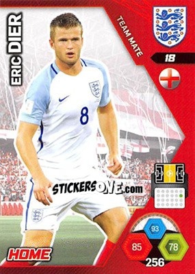Sticker Eric Dier - England 2018. Adrenalyn XL n. 18 - Panini