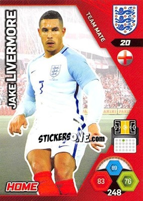 Sticker Jake Livermore - England 2018. Adrenalyn XL n. 20 - Panini