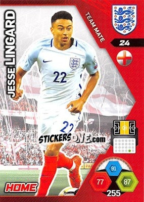 Sticker Jesse Lingard - England 2018. Adrenalyn XL n. 24 - Panini