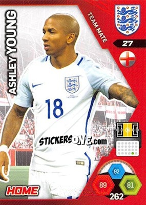 Sticker Ashley Young - England 2018. Adrenalyn XL n. 27 - Panini