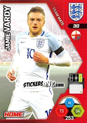 Sticker Jamie Vardy - England 2018. Adrenalyn XL n. 30 - Panini