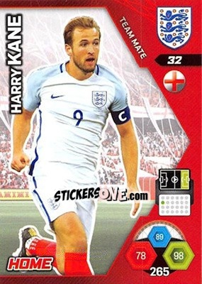 Sticker Harry Kane - England 2018. Adrenalyn XL n. 32 - Panini