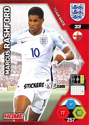 Cromo Marcus Rashford - England 2018. Adrenalyn XL - Panini