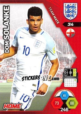 Sticker Dominic Solanke - England 2018. Adrenalyn XL n. 34 - Panini