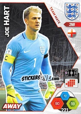 Sticker Joe Hart - England 2018. Adrenalyn XL n. 36 - Panini