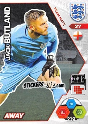 Sticker Jack Butland - England 2018. Adrenalyn XL n. 37 - Panini