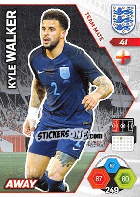 Sticker Kyle Walker - England 2018. Adrenalyn XL n. 41 - Panini