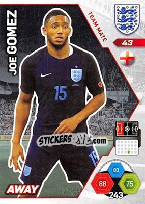 Cromo Joe Gomez - England 2018. Adrenalyn XL - Panini