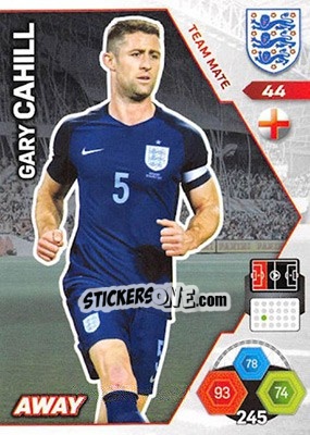 Sticker Gary Cahill - England 2018. Adrenalyn XL n. 44 - Panini