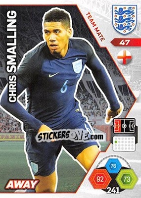 Cromo Chris Smalling - England 2018. Adrenalyn XL - Panini