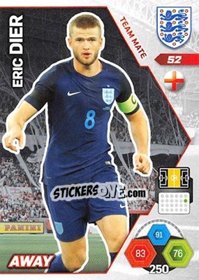 Sticker Eric Dier - England 2018. Adrenalyn XL n. 52 - Panini