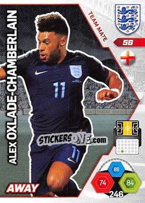 Sticker Alex Oxlade-Chamberlain - England 2018. Adrenalyn XL n. 56 - Panini