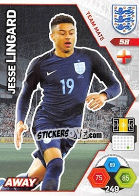 Sticker Jesse Lingard - England 2018. Adrenalyn XL n. 58 - Panini