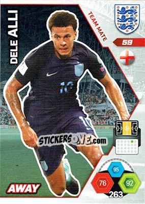 Sticker Dele Alli - England 2018. Adrenalyn XL n. 59 - Panini