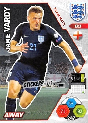 Cromo Jamie Vardy - England 2018. Adrenalyn XL - Panini