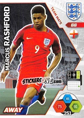 Sticker Marcus Rashford - England 2018. Adrenalyn XL n. 66 - Panini