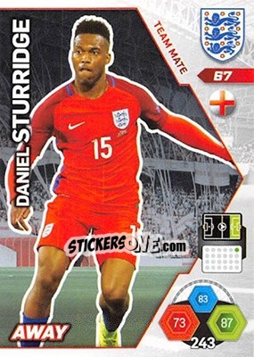 Sticker Daniel Sturridge - England 2018. Adrenalyn XL n. 67 - Panini