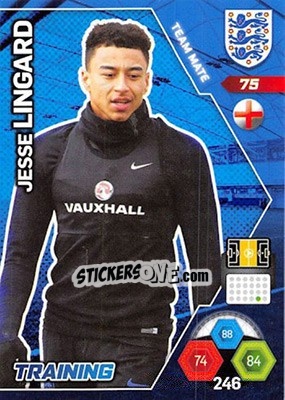 Sticker Jesse Lingard - England 2018. Adrenalyn XL n. 75 - Panini