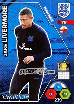 Cromo Jake Livermore - England 2018. Adrenalyn XL n. 76 - Panini