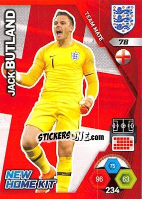 Sticker Jack Butland - England 2018. Adrenalyn XL n. 78 - Panini