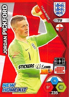 Cromo Jordan Pickford - England 2018. Adrenalyn XL - Panini