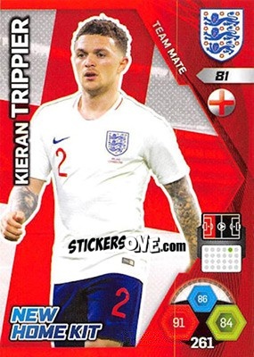Sticker Kieran Trippier - England 2018. Adrenalyn XL n. 81 - Panini